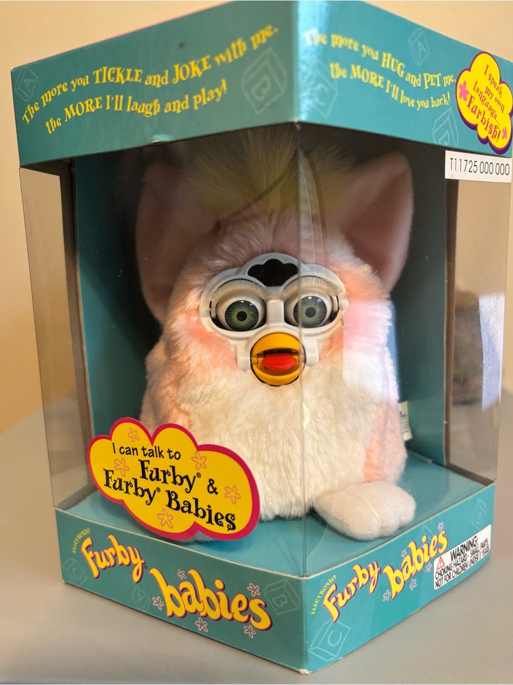 Tiger Electronics Furby Babies Plush Electronic Pet - Pink / White 1999